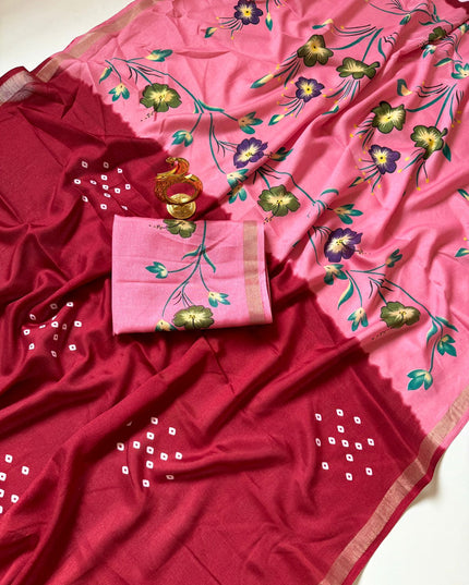 Floral Pallu Mul Cotton Saree