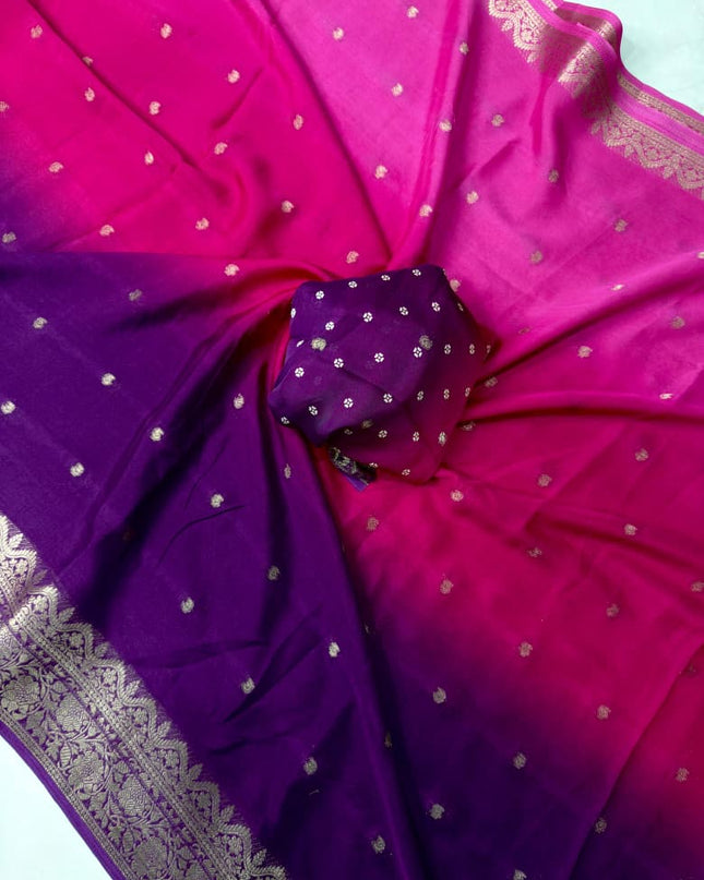 Royal Jari Butti Crepe Silk Saree