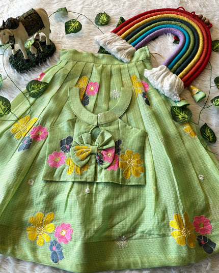 Little Blossom Kota Chex Lehenga Set