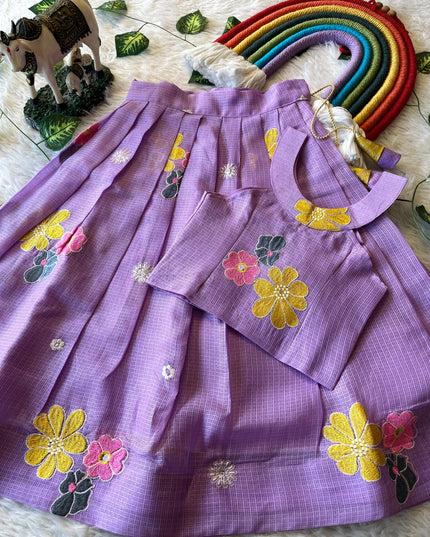 Little Blossom Kota Chex Lehenga Set