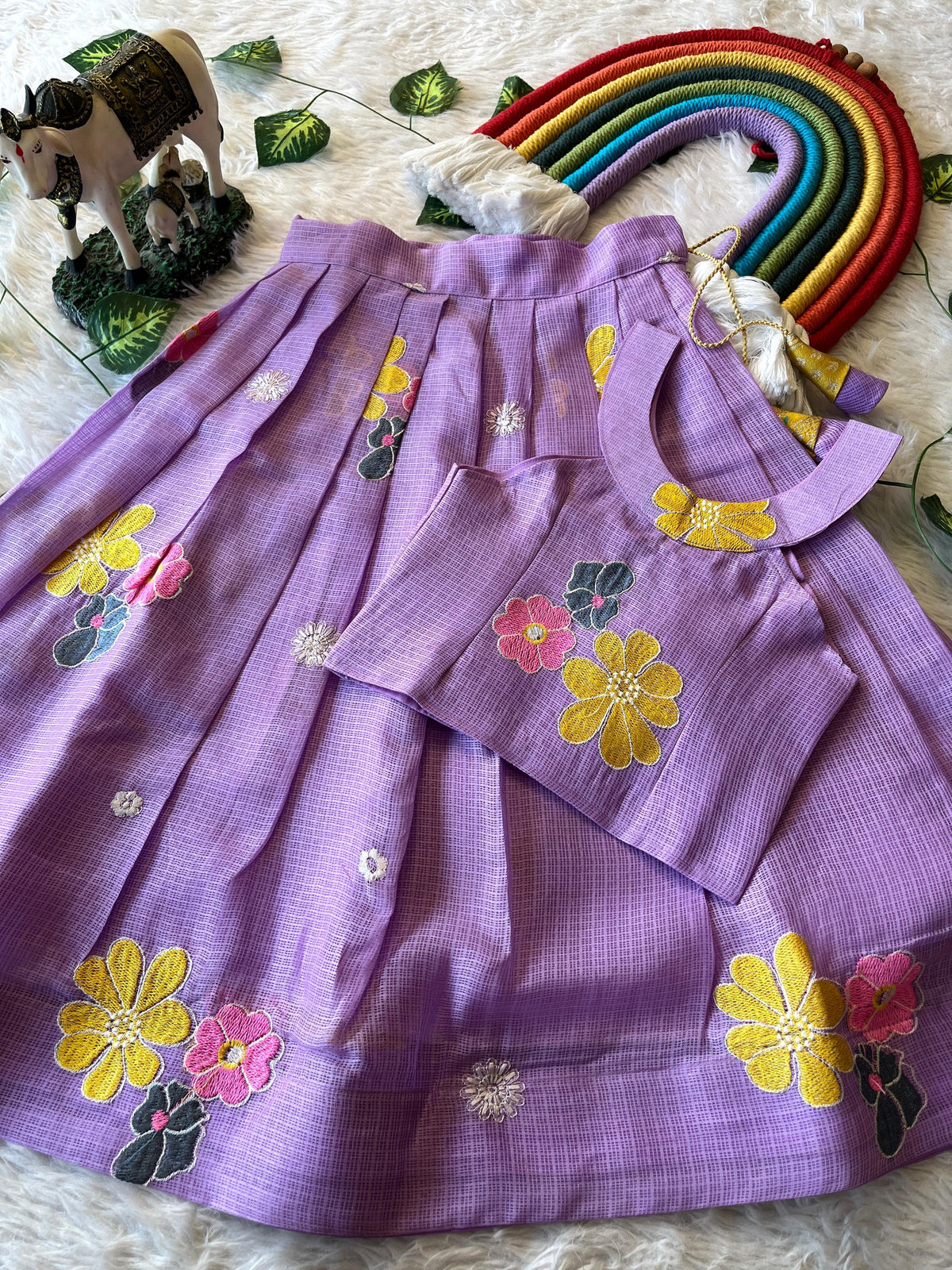 Little Blossom Kota Chex Lehenga Set