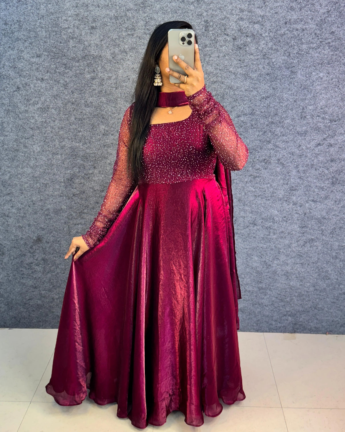 Royal Sparkle Space Silk Gown