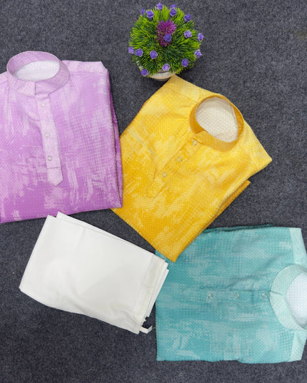 Little Royal Cotton Kurta Pyjama Set