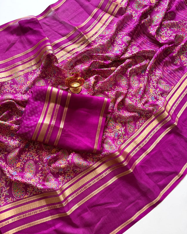 Elegant Border Massmellow Saree
