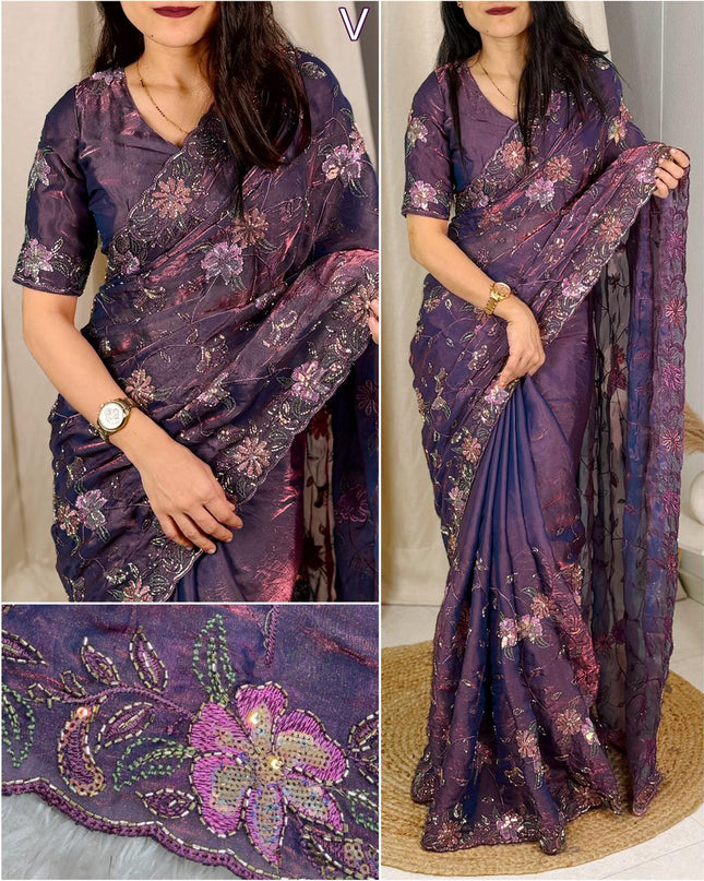Ethereal Shine Partywear Sarees