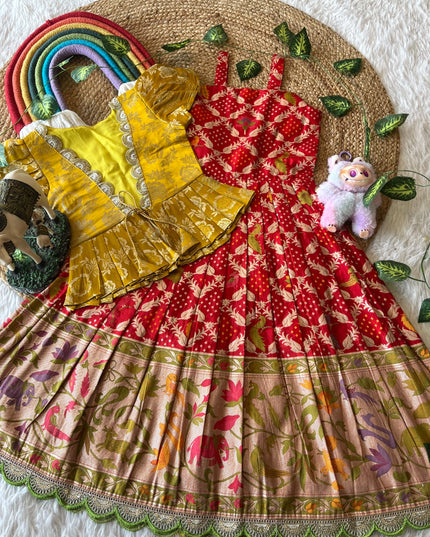 Royal Vanya Crepe Kids Gown With Coat