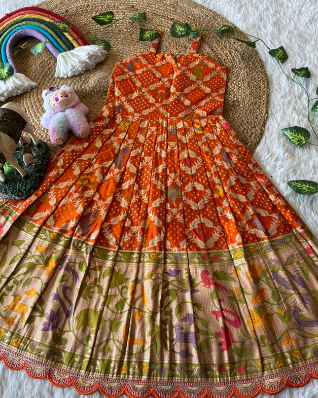 Royal Vanya Crepe Kids Gown With Coat