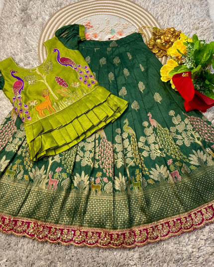 Rajkumari Dola Silk Kids Lehenga