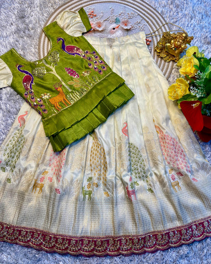 Rajkumari Dola Silk Kids Lehenga