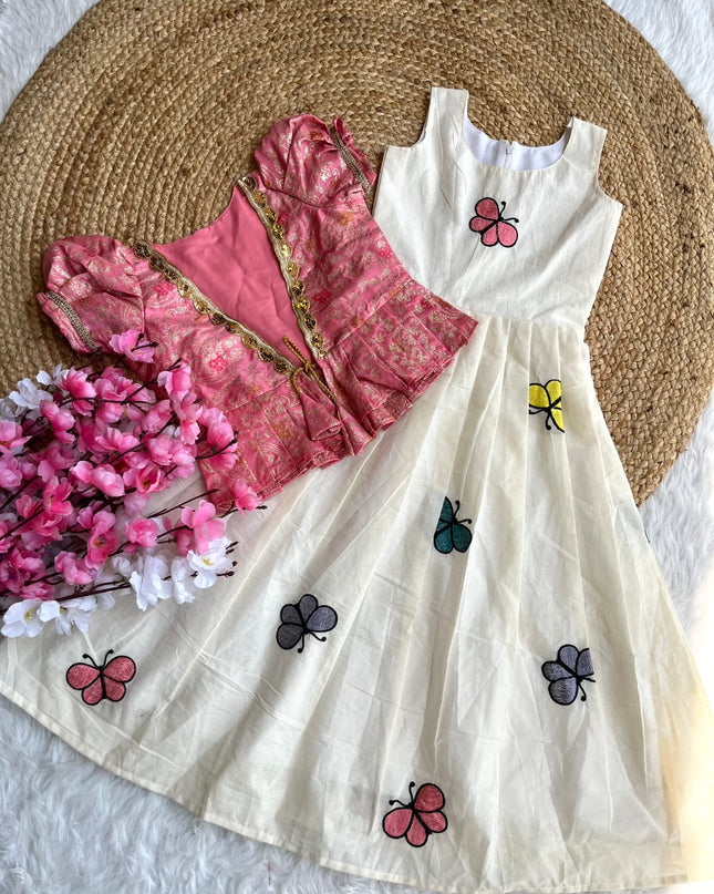 Royal Flutter Kids Gown Set