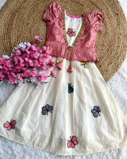 Royal Flutter Kids Gown Set