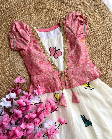 Royal Flutter Kids Gown Set