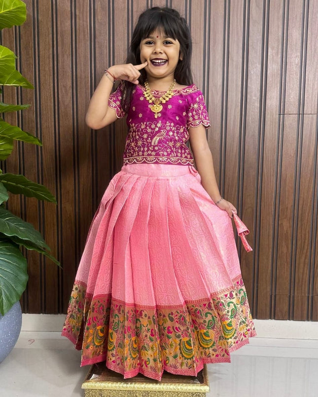 Royal Paithani Kids Lehenga