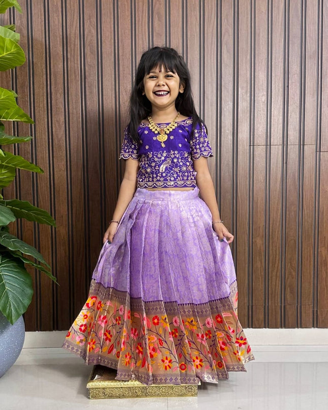 Royal Paithani Kids Lehenga