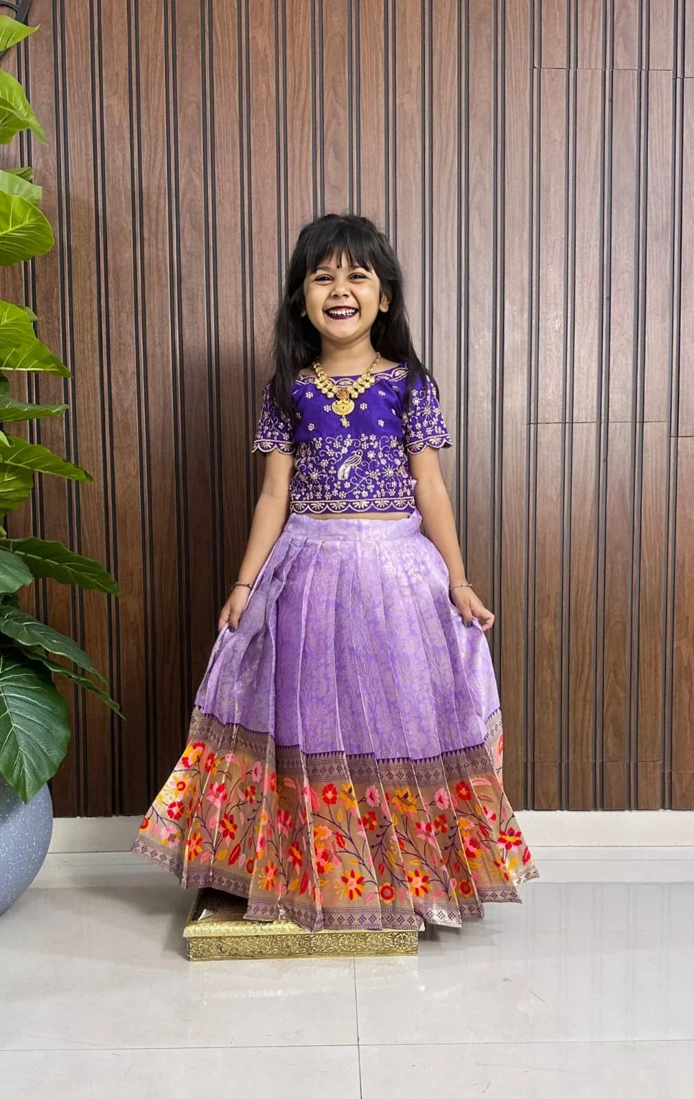 Royal Paithani Kids Lehenga