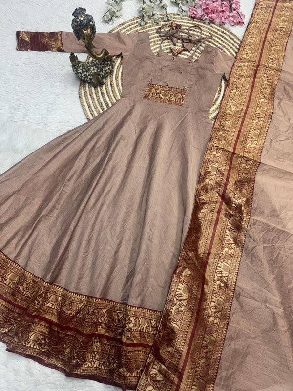Royal Jacquard Pattu Dress