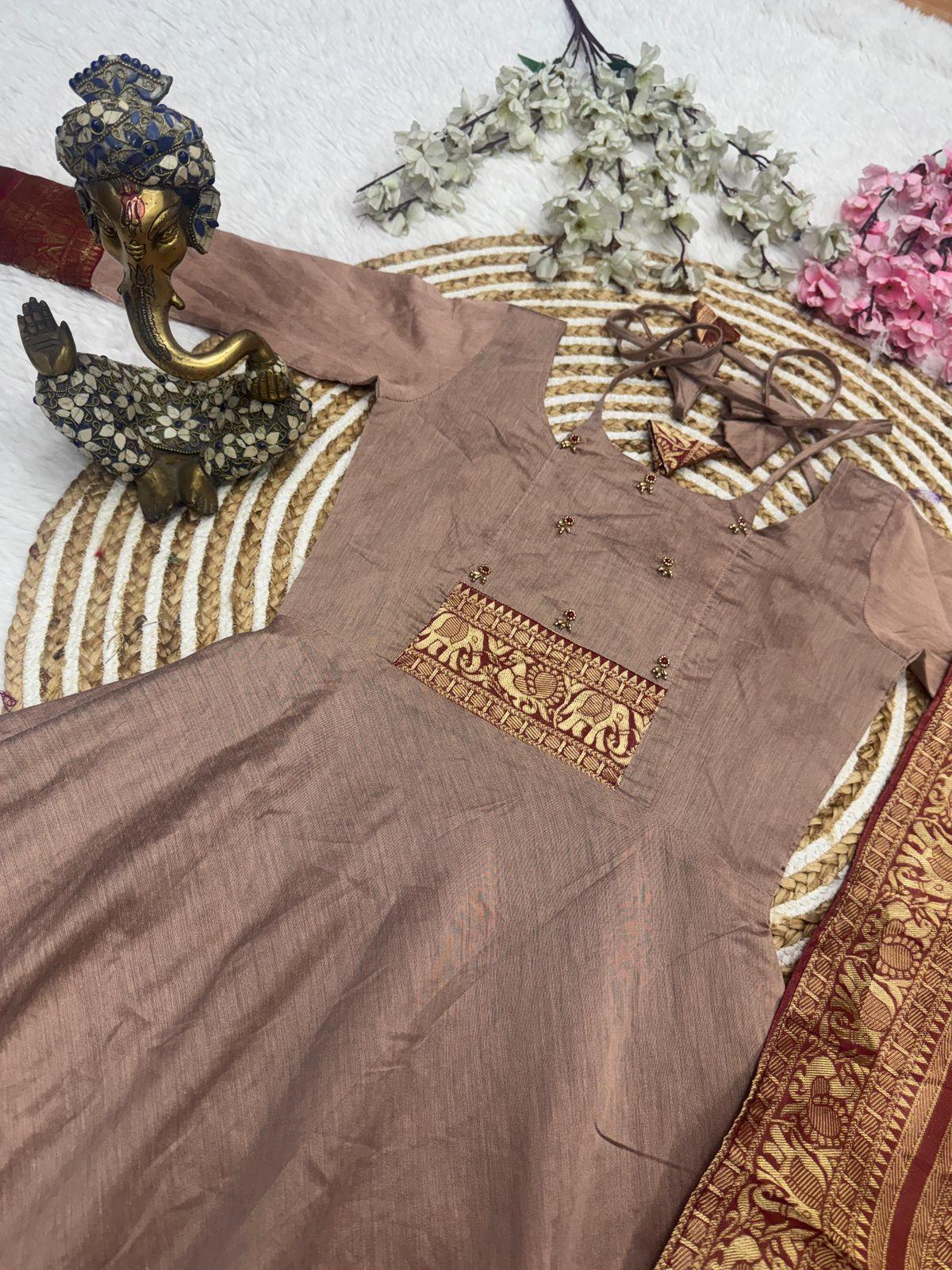 Royal Jacquard Pattu Dress