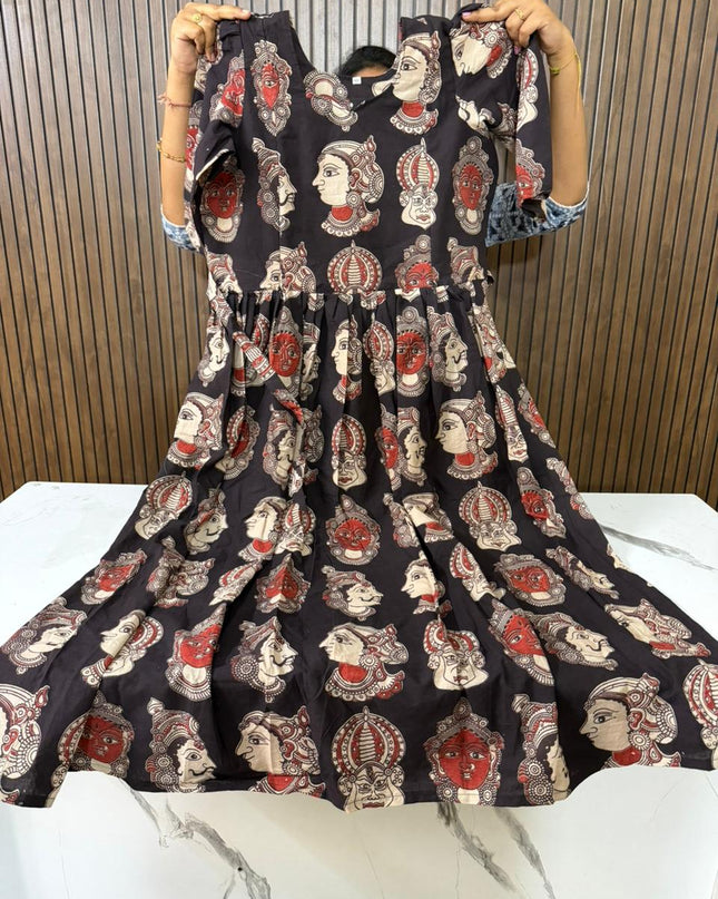 Kalamkari feeding frocks