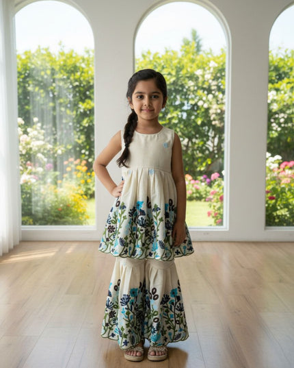 Meher Rang Kids Sharara Set