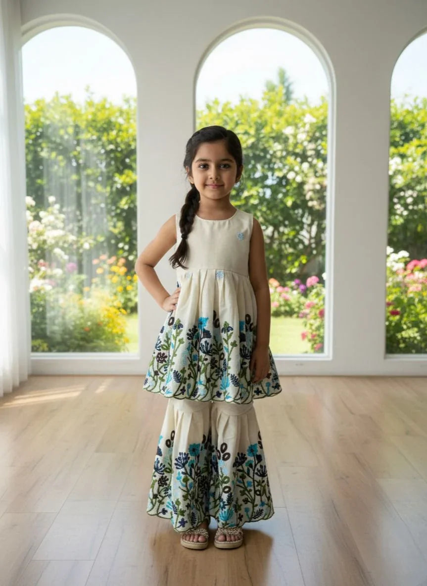 Meher Rang Kids Sharara Set