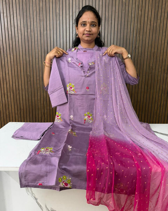 Embroidery work 3 piece sets