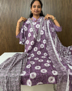 Muted Purple Floral / M