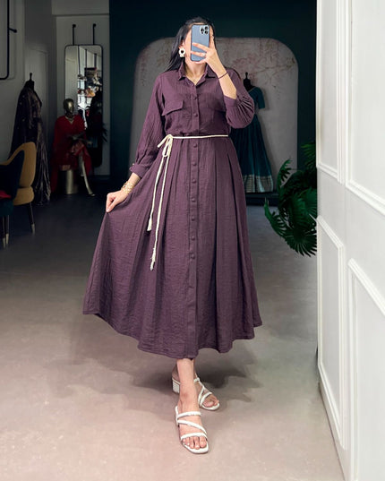 Crackle Fabric Dress