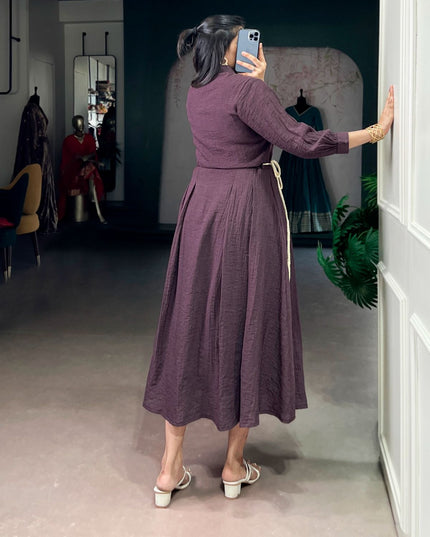 Crackle Fabric Dress