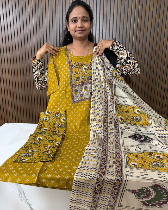 Kalamkari 3 piece sets