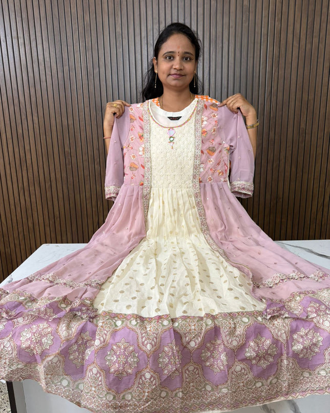 Long Gown With Attached Coat