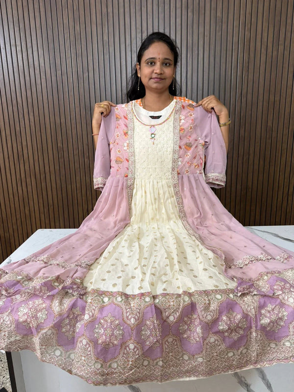 Long Gown with Attached Coat