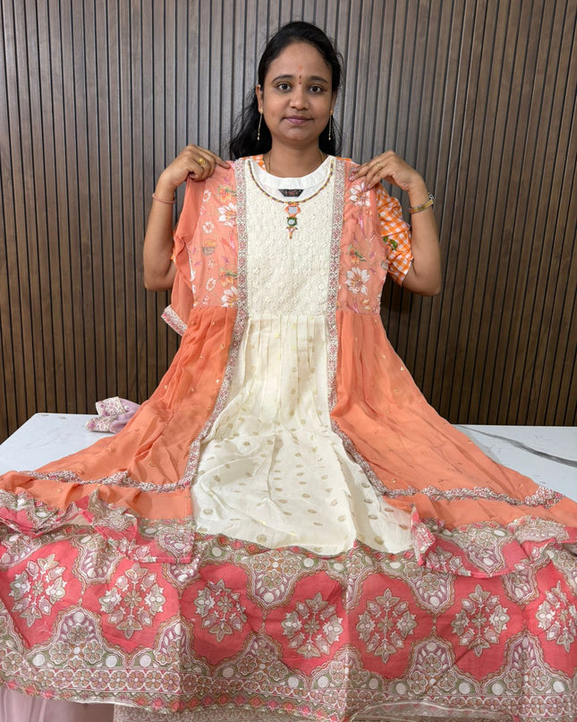 Long Gown With Attached Coat
