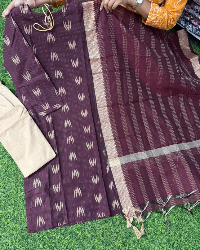 Khadi cotton 3 piece sets