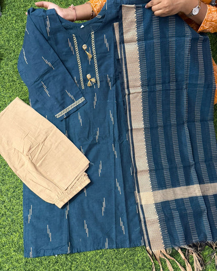 Khadi cotton 3 piece sets