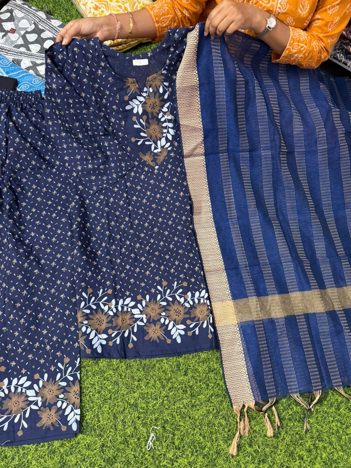 Khadi Cotton 3 Piece Sets
