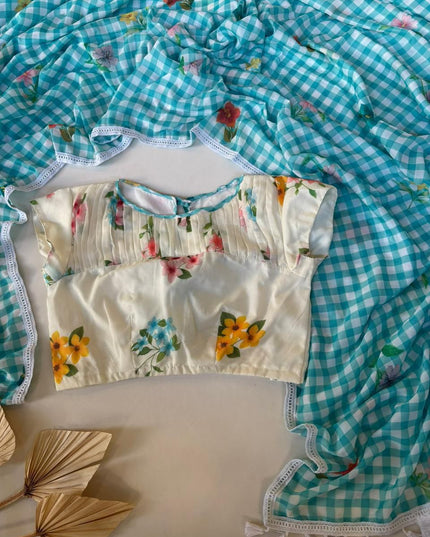 Mal cotton saree with digital print