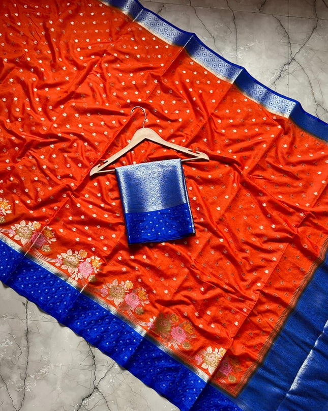 BANARASI SEMI KATAN SilK DYED SAREES