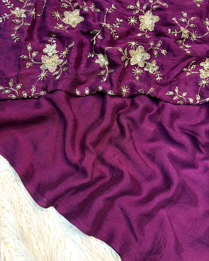 spacesilk saree with work blouse