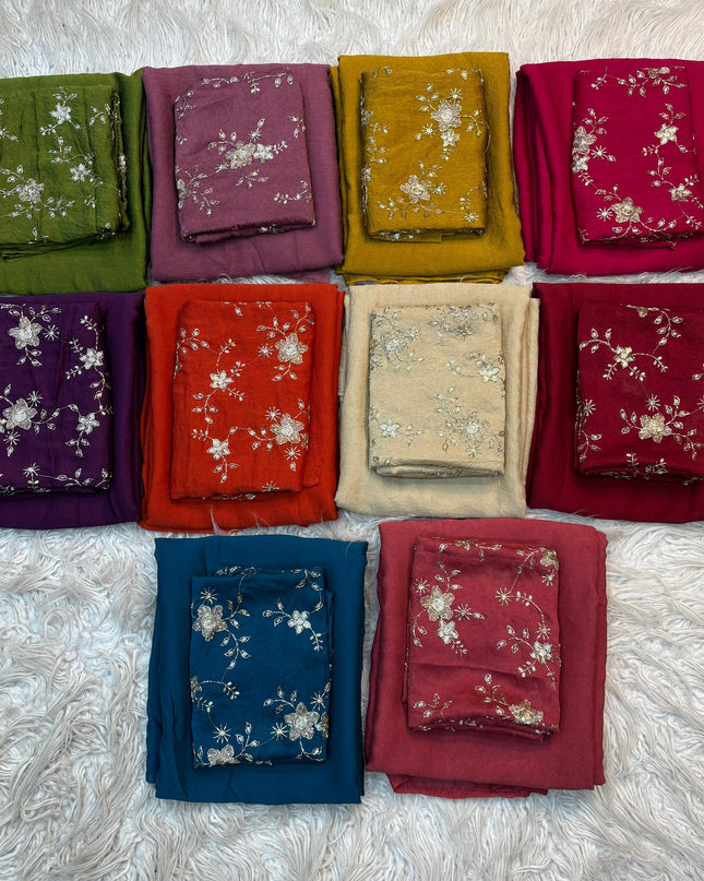 spacesilk saree with work blouse