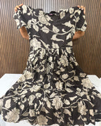 Black & Cream Floral / M