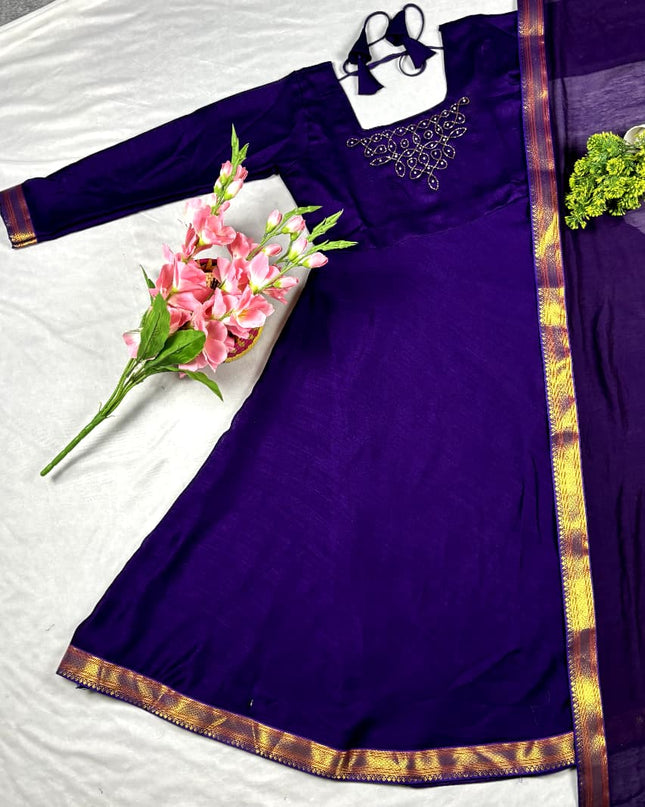 Hand Work Maxi With Duppata
