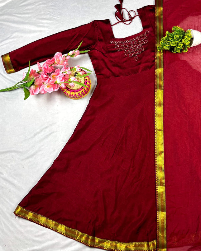 Hand Work Maxi With Duppata