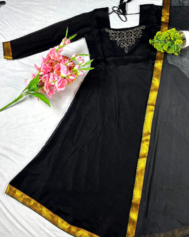 Hand Work Maxi With Duppata