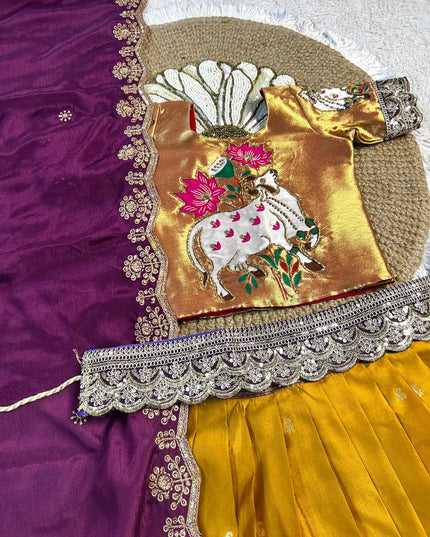 Maggam Work Paithani Lenga Voni
