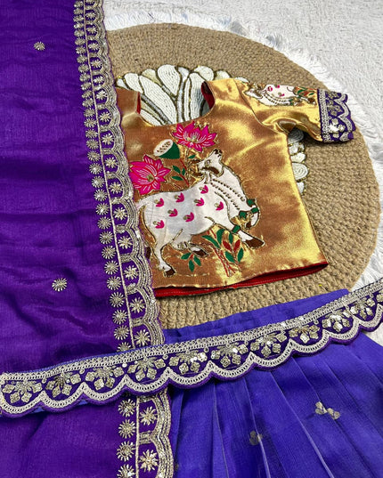 Maggam Work Paithani Lenga Voni