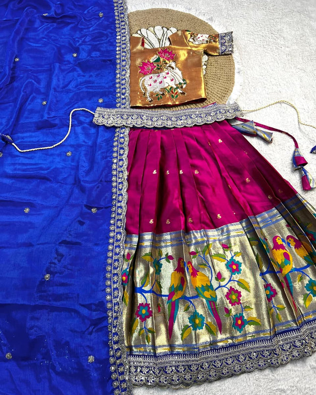 Maggam Work Paithani Lenga Voni