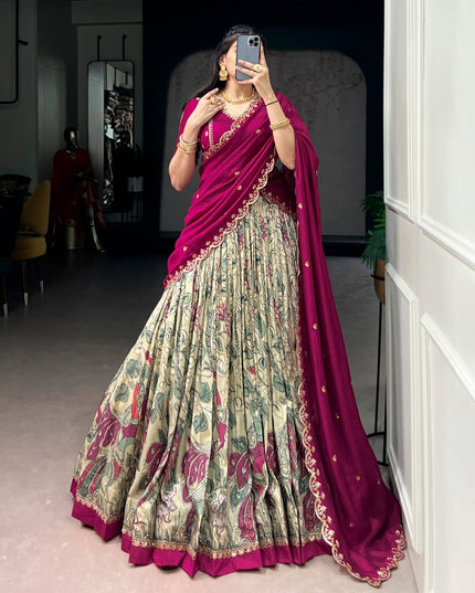 kalamkari lehenga