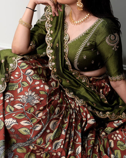 kalamkari lehenga