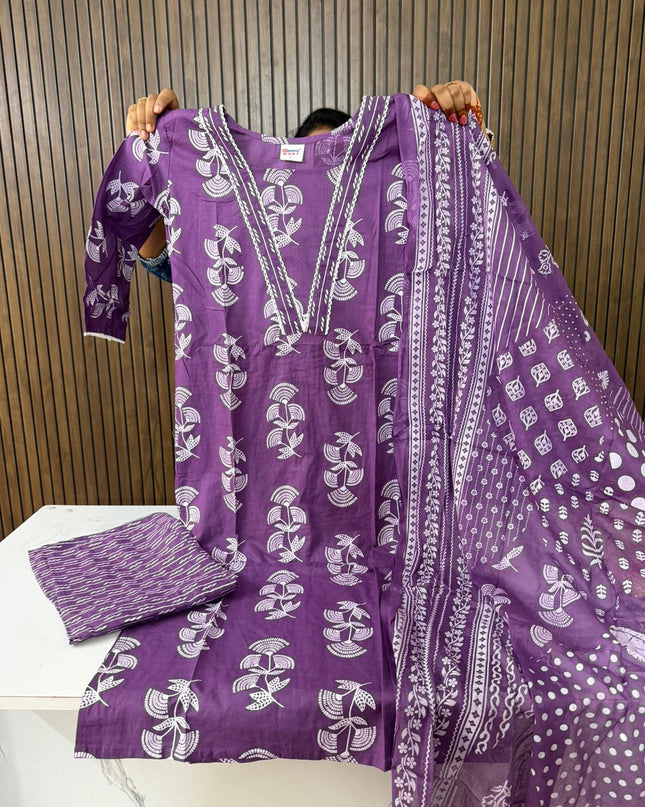Daily Wear Cotton 3 Piece Sets