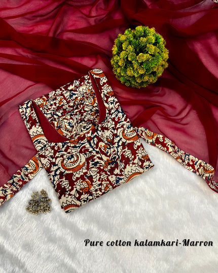 KALAMKARI TOP WITH DUPATTA